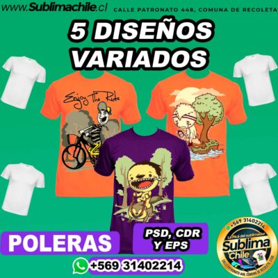 Dise Os Variados Para Sublimar Poleras Editable Psd Cdr Y Eps