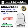 Morral Sublimable Pack 25 Unidades - 42x33 cm