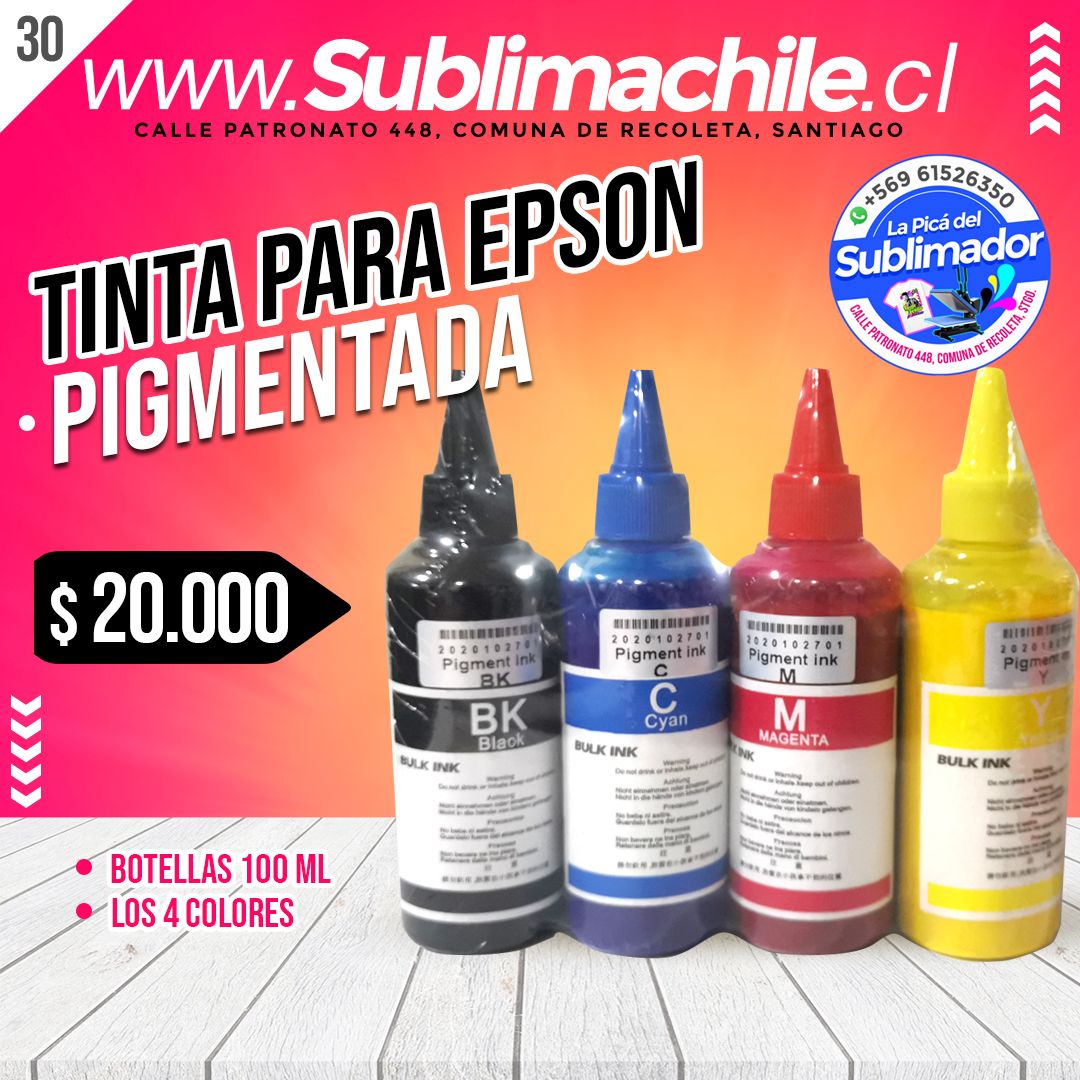 Pack 4 Pigmentada 4 - Sublimachile Santiago Chile