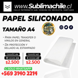 Papel Siliconado A4 25 Hojas