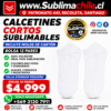 12 pares Calcetines Cortos Sublimables + 500 plantillas Gratis