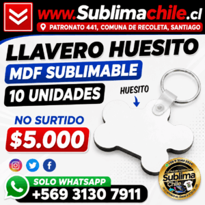 LLaveros Huesito MDF Sublimables