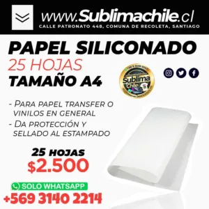 Papel Siliconado A4 25 Hojas