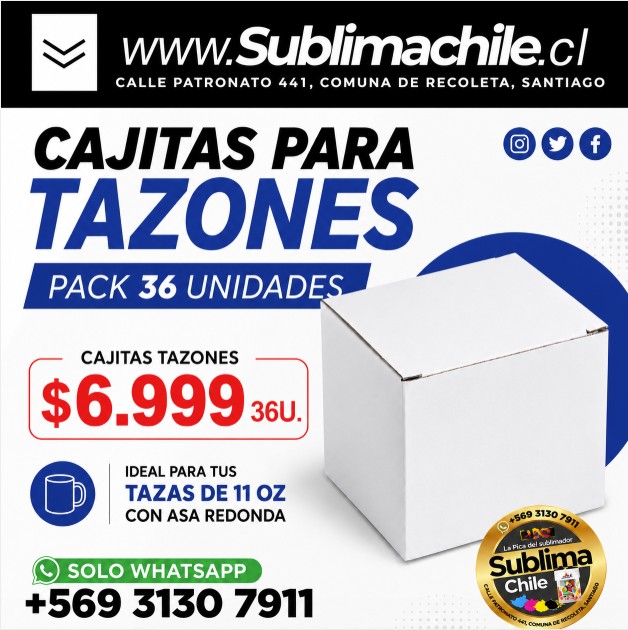 Cajitas para Tazones 11 oz Pack 36 Unidades | Cajas para Tazas Sublimadas | Sublimachile 1 Cajitas para Tazones 11 oz Pack 36 Unidades | Cajas para Tazas Sublimadas | Sublimachile