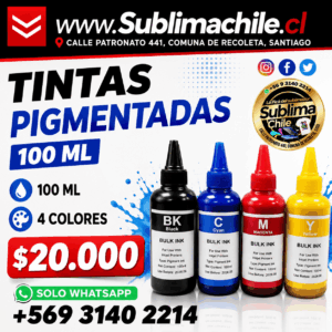Pack Tinta Pigmentada 4 colores 100ml