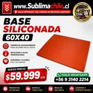 Base Siliconada 60x40 cm para Estampadora Plana