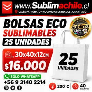 Bolsas TNT para Sublimar 30x40cm