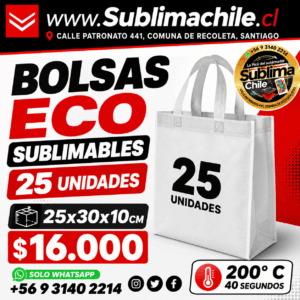 Bolsas TNT Sublimables 25x30x10 cm