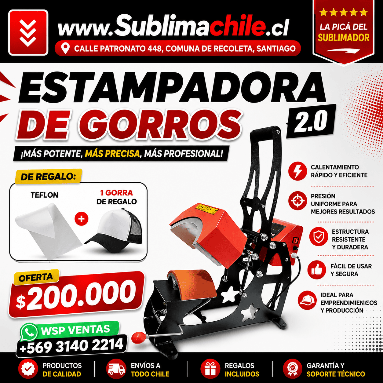 Estampadora para Gorros (Jockey) 1 Estampadora para Gorros (Jockey)