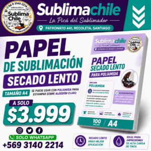 Papel Secado Lento para sublimar con Poliamida