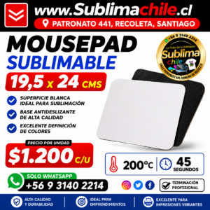 Mouse Pad Sublimar