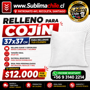 Relleno para Cojín 37x37 cm Pack 10 Unidades