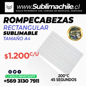 Rompecabezas A4 para Sublimar 29x20 cm
