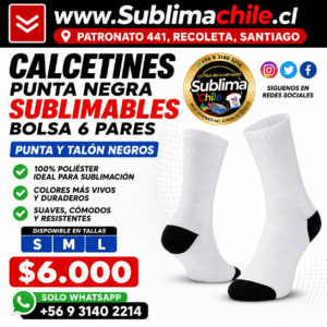 Calcetines Largos Para Sublimar 6 Pares + 500 plantillas Gratis