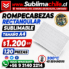 Rompecabezas A4 para Sublimar 29x20 cm