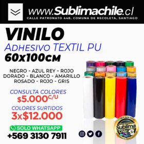 Vinilo Termotransferible Textil Rojo 50x100 cm