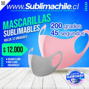 Mascarilla ROSADA Claro Sublimable