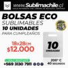 Bolsas eco sublimables 18x28cm 1