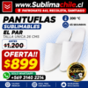 Pantuflas Sublimables Talla Única - 26 cm