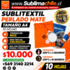 Sublitextil Perlado Mate A4 para algodón o poliester