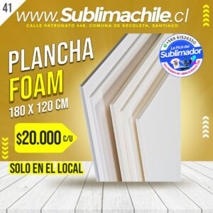 Plancha Foam 180 x 120 cm