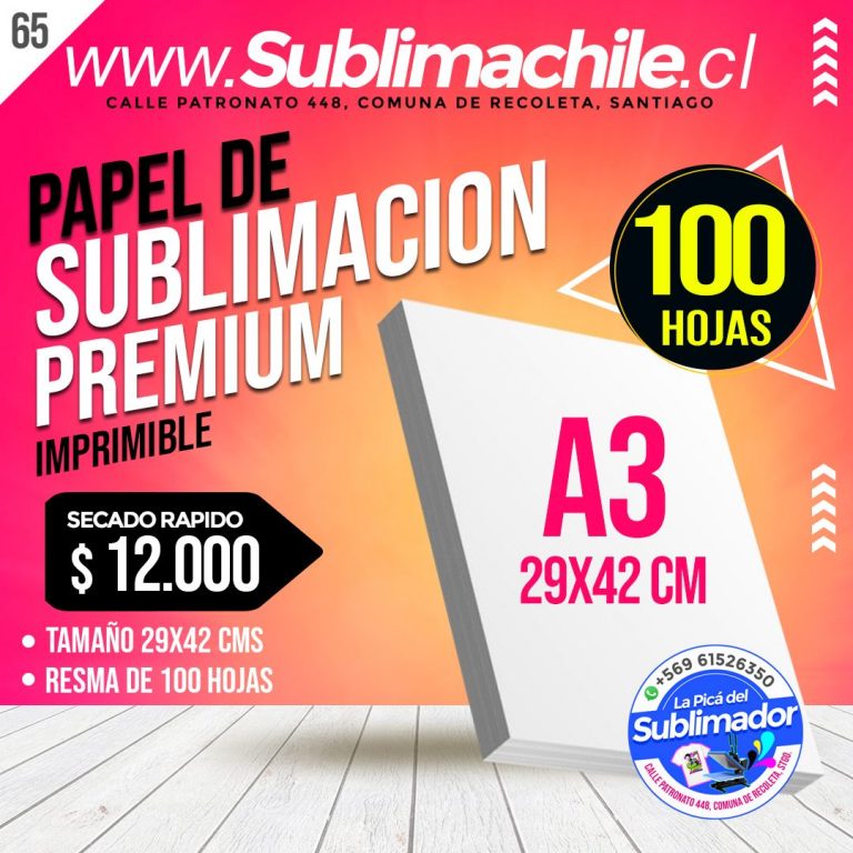 Papel Sublitextil Perlado Satinado 10 Hojas A4 Sublimachile Santiago Chile 0892