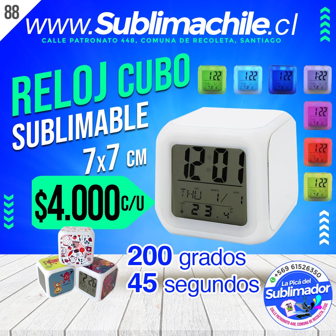 (88) reloj cubo