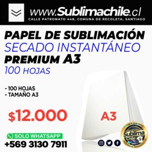 Papel de Sublimacion PREMIUM tamaño A3