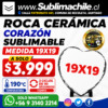 Roca Corazón Sublimable 19x19 cm
