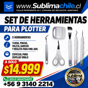 Set de Herramientas para Plotter – Kit de 5 Herramientas para Vinilo