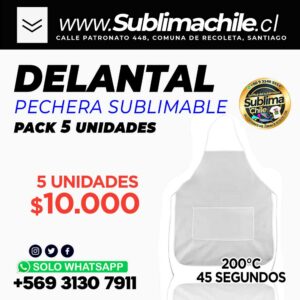 Delantal pechera pack de 5u