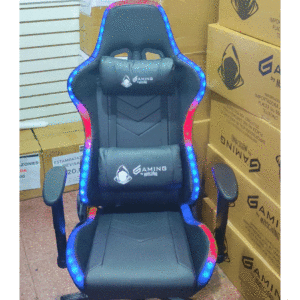 Silla Gamer Ergonómica doble cojin Reclinable 180° con luces LED y Parlantes