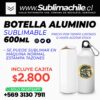 Botella de Aluminio Sublimable 600 ml