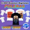 6.000 Diseños de Poleras Editables PSD + Bono de 1.000 Mockup para Poleras
