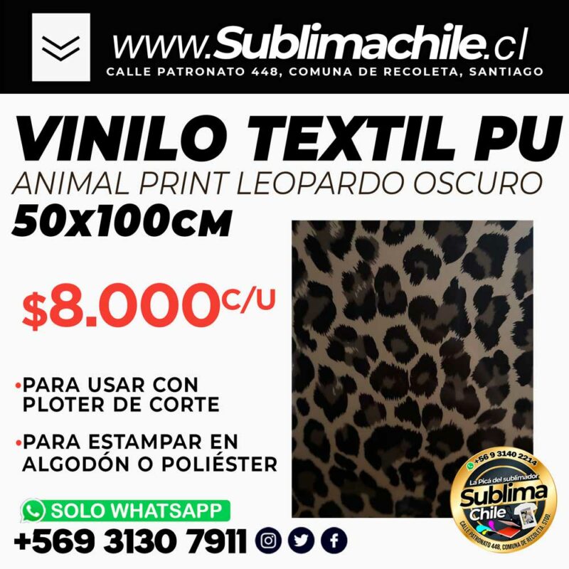 Vinilo Animal Print LEOPARDO OSCURO