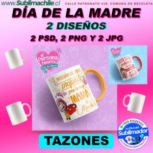 2 Diseños Editables del día de la madre para tazones