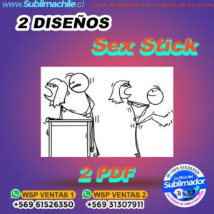 2 Diseños de Palitos Haciendo el Amor para Sublimar- PDF
