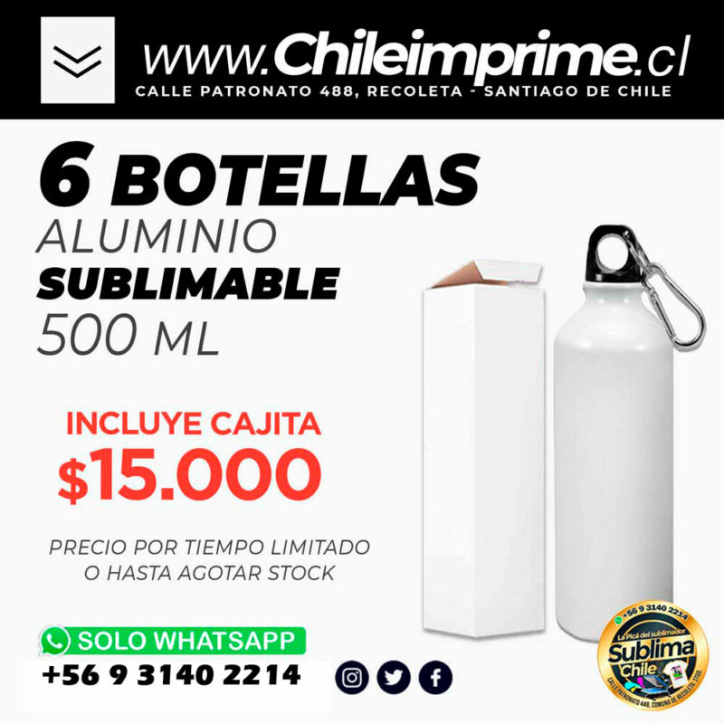 Botella 15x15 500 ml pack 1