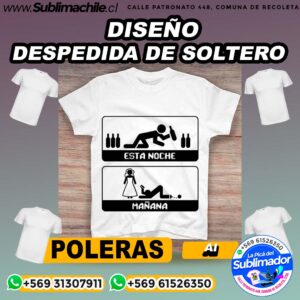 Diseño Despedida de Soltero para Sublimar en Poleras - AI