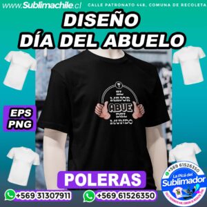 Diseño Día de los Abuelos para Sublimar en Poleras Editable en CDR - PNG y EPS