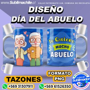 Diseño Día de los Abuelos para Sublimar en Tazones - PNG