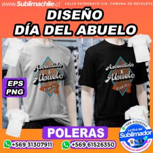 Diseño Día de los Abuelos para Sublimar Poleras - EPS y PNG