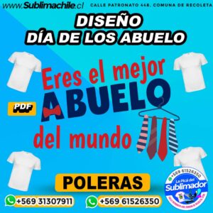 Diseño Día del Abuelo para Sublimar Poleras - PDF