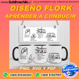 Diseño Flork Papá enseña a Conducir - SVG, PNG y PDF