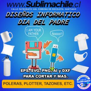 Diseño Informático Dia del Padre para Sublimar- EPS, SVG, PNG, AI y DXF
