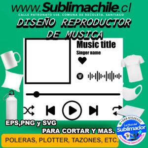 Diseño de Reproductor de Música - EPS, PNG y SVG
