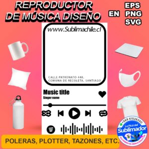 Diseño de Reproductor de Música - SVG, PNG y EPS