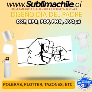 Diseño Feliz Día del Padre para Sublimar - DXF, EPS, PDF, PNG, SVG, ai