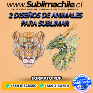 Dos diseños de animales para sublimar - PDF