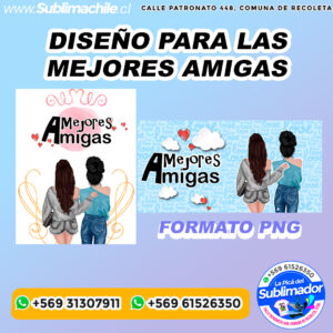 Dos diseños para mejores amigas para sublimar - PNG